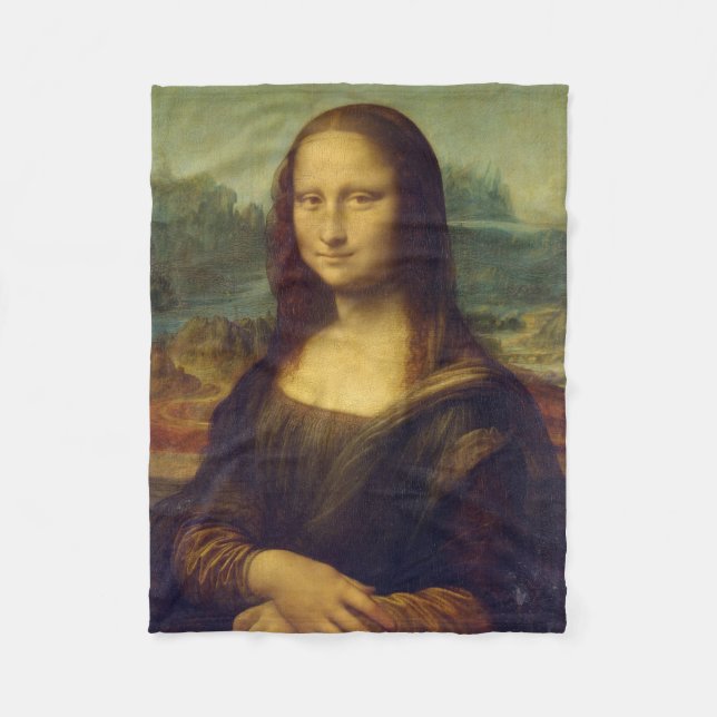 Mona Lisa Fleece Blanket (Front)