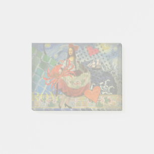 Mona Lisa Fun Zodiac Whimsical Post-it Notes