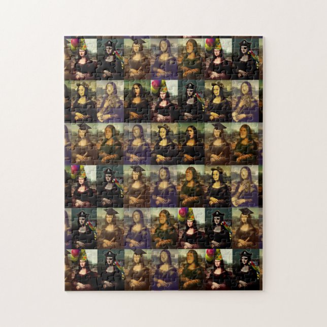Mona Lisa Funny Face Jigsaw Puzzle (Vertical)