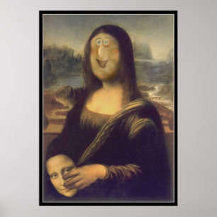 Mona Lisa Funny Face Poster
