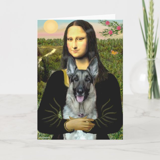 Mona Lisa - German Shepherd 12 Card (Front)