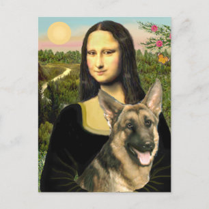 Mona Lisa - German Shepherd 2 Postcard