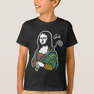 Mona-lisa Golfer - Funny Mona-lisa Golf Lover T-Shirt