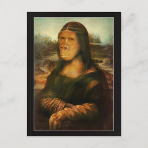Mona Lisa Gorilla Ape Postcard