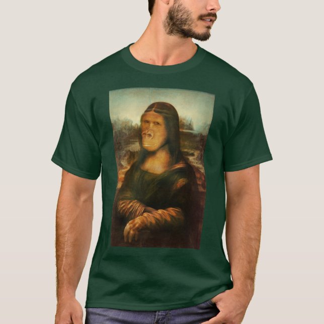 Mona Lisa Gorilla Ape T-Shirt (Front)