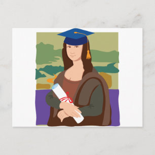 Mona Lisa Graduate Announcement Postcard