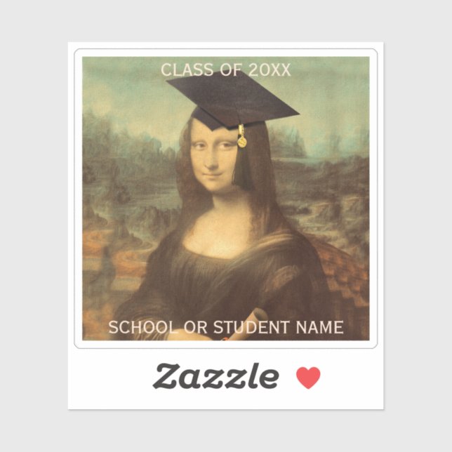 Mona Lisa Graduation Grad Cap (Sheet)