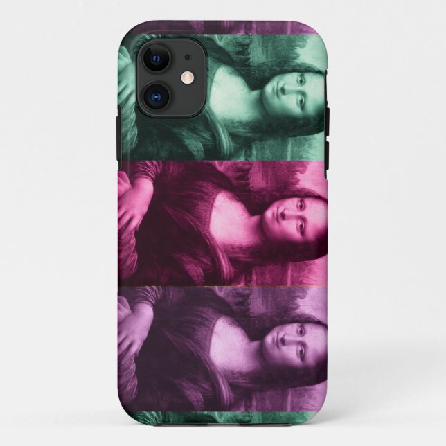 Mona Lisa Green Pink Purple Case-Mate iPhone Case (Back)