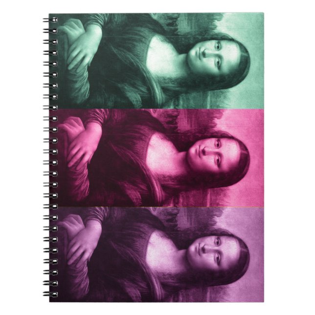 Mona Lisa Green Pink Purple Notebook (Front)