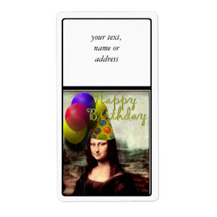 Mona Lisa Happy Birthday Party Hat