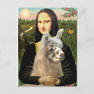 Mona Lisa & Her Llama Postcard