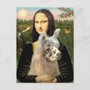 Mona Lisa & Her Llama Postcard