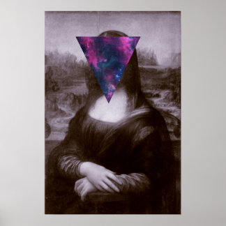 Mona lisa hipster. poster