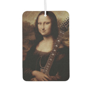 Mona Lisa holding a guitar (Guitarist) Guitar love Air Freshener
