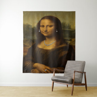 Mona Lisa in Diamonds  Tapestry
