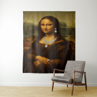 Mona Lisa in Fabulous Diamonds  Tapestry