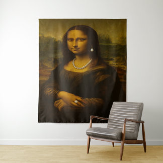 Mona Lisa in Pearls  Tapestry