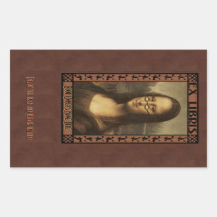 Mona Lisa in Reading Glasses (Personalized) Sticker