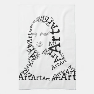 Mona Lisa In Words Kitchen Towel