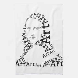 Mona Lisa In Words Kitchen Towel