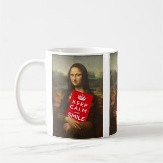 Mona Lisa Keep Calm And Smile Coffee Mug
