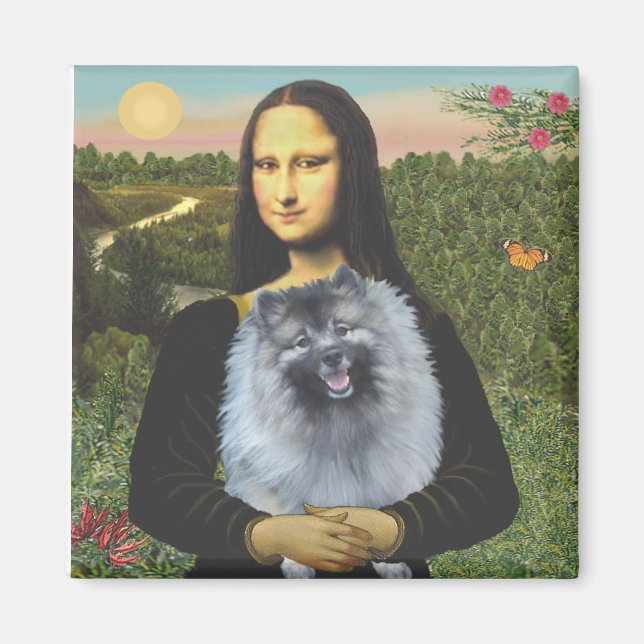Mona Lisa - Keeshond (F) Magnet (Front)