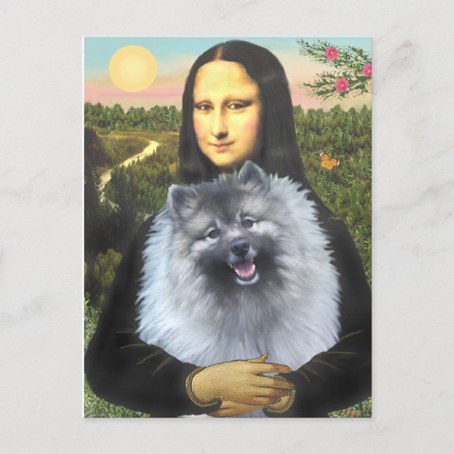Mona Lisa - Keeshond (F) Postcard (Front)