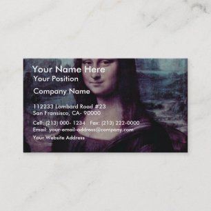 Mona Lisa (La Giaconda)  By Leonardo Da Vinci (Bes Business Card