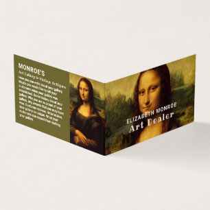 Mona Lisa, Leonardo Da Vinci, Art Dealer, Detailed Business Card