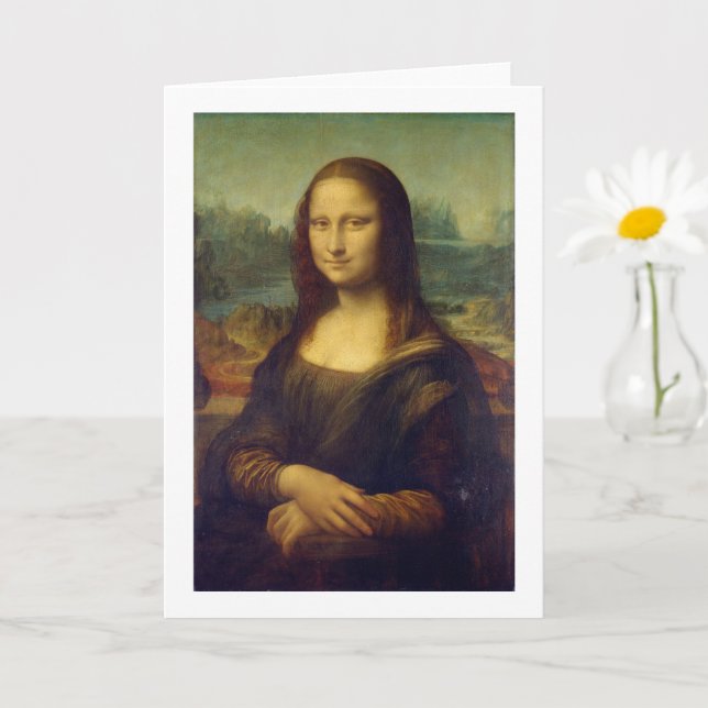 Mona Lisa, Leonardo da Vinci Card (Small Plant)
