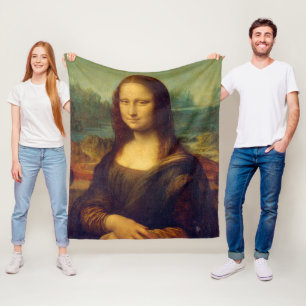 Mona Lisa, Leonardo da Vinci Fleece Blanket