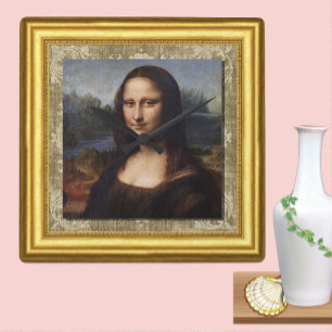 Mona Lisa, Leonardo da Vinci, Framed Canvas Square Wall Clock