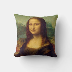 Mona Lisa, Leonardo da Vinci Throw Pillow