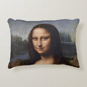 Mona Lisa & Leonardo da Vinci /vintage Italy Accent Pillow
