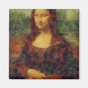 Mona Lisa Lettuce Fine Art Vegan Parody Magnet