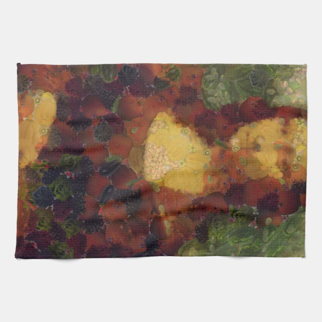 Mona Lisa Lettuce Fine Art Vegan Spoof  Kitchen Towel (Horizontal)