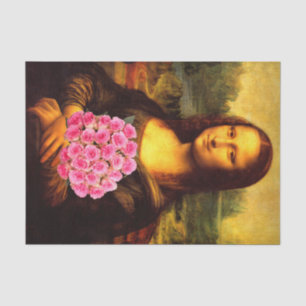 Mona Lisa Loves Roses Tissue Paper