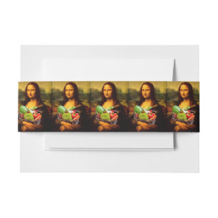 Mona Lisa Loves Vegetables Invitation Belly Band