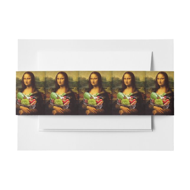 Mona Lisa Loves Vegetables Invitation Belly Band (Front Example)