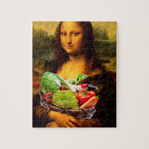 Mona Lisa Loves Vegetables Jigsaw Puzzle