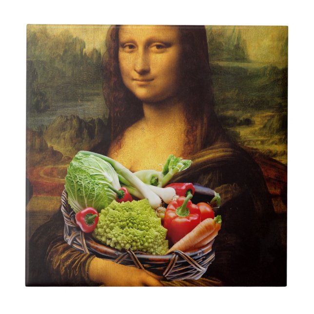 Mona Lisa Loves Vegetables Tile (Front)