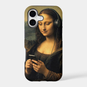 Mona Lisa moderne avec smartphone