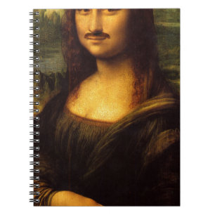 mona lisa moustache notebook