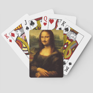 mona lisa moustache playing cards