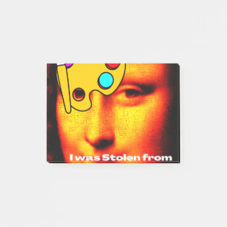 mona lisa painting story post-it notes