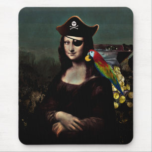 Mona Lisa Pirate Captain Mouse Pad