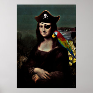 Mona Lisa Pirate Captain Poster