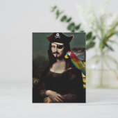 Mona Lisa Pirate with Moustache Postcard (Standing Front)