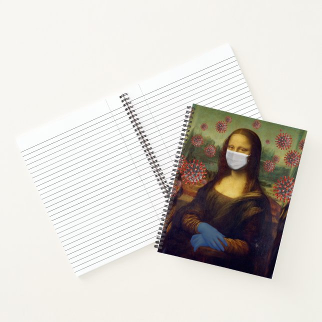 Mona Lisa Playing Safe Around Coronavirus, ZFBP Notebook (Inside)