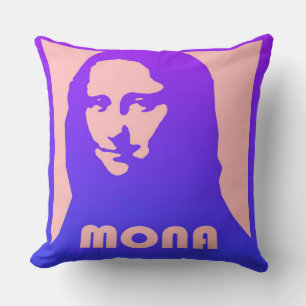 Mona Lisa Pop Art Design Throw Pillow